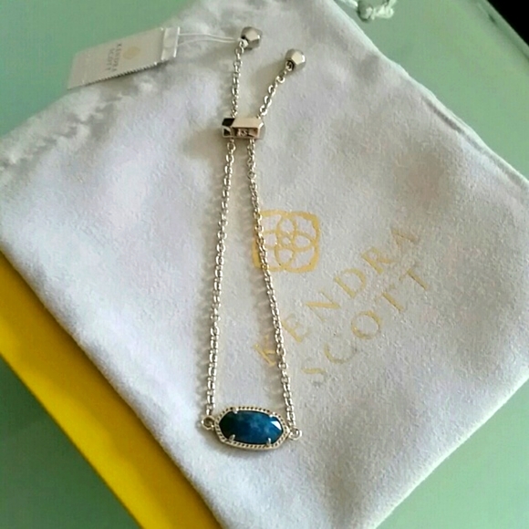 Kendra Scott Elaina bracelet Aqua Apatite NWT - Picture 3 of 4